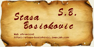 Staša Bosioković vizit kartica